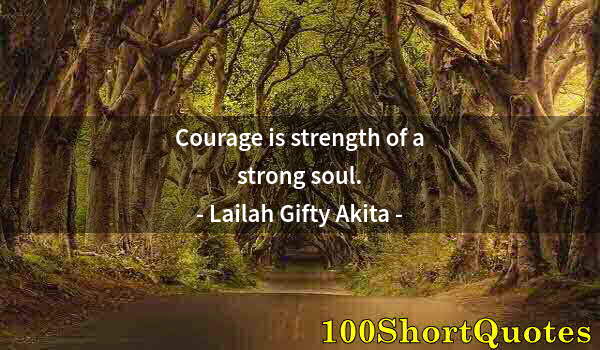 Quote by Albert Einstein: Courage is strength of a strong soul.
