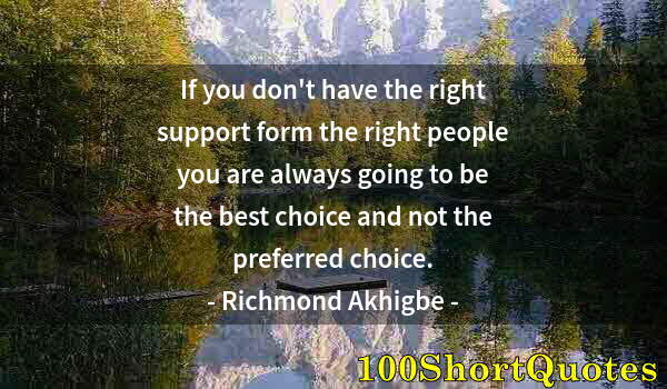 Quote by Albert Einstein: If you don't have the right support form the right people you are always going to be the best choice...