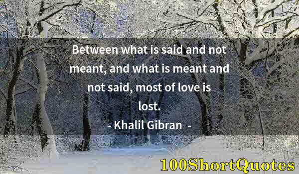 Quote by Albert Einstein: Between what is said and not meant, and what is meant and not said, most of love is lost.