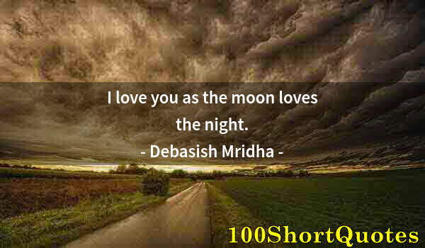 Quote by Albert Einstein: I love you as the moon loves the night.