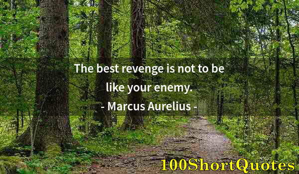 Quote by Albert Einstein: The best revenge is not to be like your enemy.