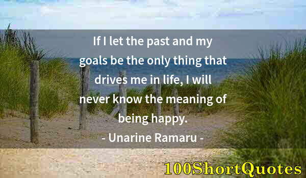 Quote by Albert Einstein: If I let the past and my goals be the only thing that drives me in life, I will never know the meani...