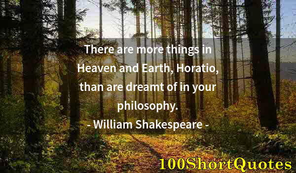 Quote by Albert Einstein: There are more things in Heaven and Earth, Horatio, than are dreamt of in your philosophy.