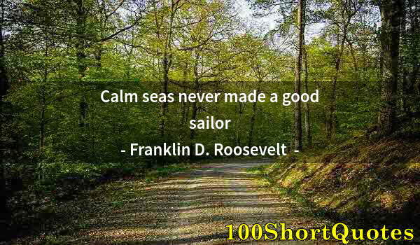 Quote by Albert Einstein: Calm seas never made a good sailor