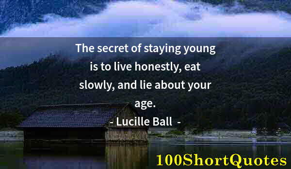 Quote by Albert Einstein: The secret of staying young is to live honestly, eat slowly, and lie about your age.