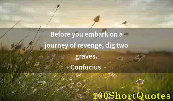 Quote by Albert Einstein: Before you embark on a journey of revenge, dig two graves.