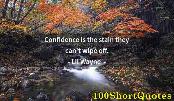 Quote by Albert Einstein: Confidence is the stain they can't wipe off.