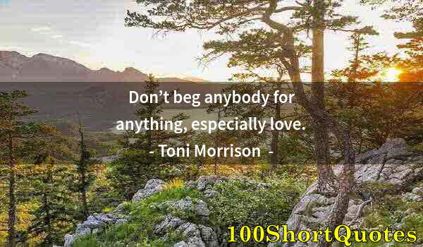 Quote by Albert Einstein: Don’t beg anybody for anything, especially love.