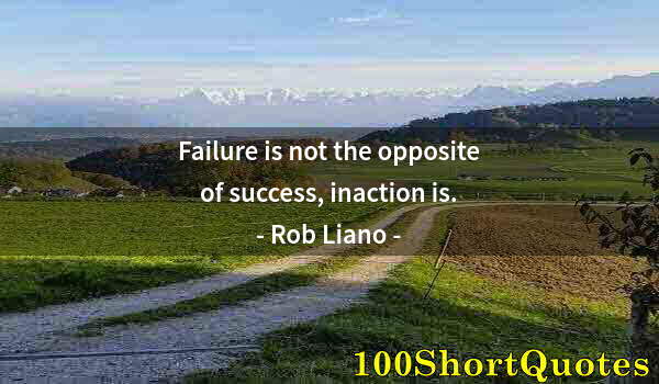 Quote by Albert Einstein: Failure is not the opposite of success, inaction is.