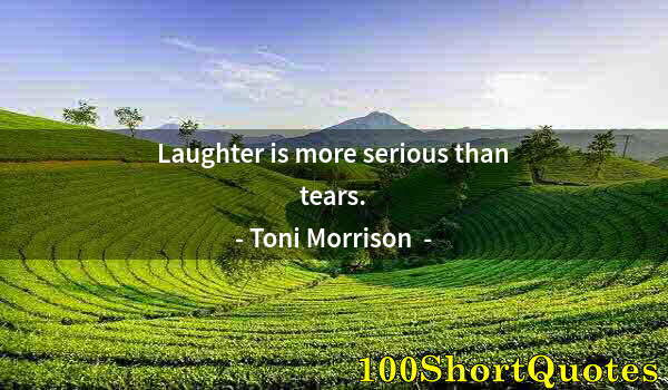 Quote by Albert Einstein: Laughter is more serious than tears.