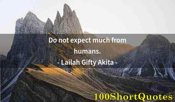 Quote by Albert Einstein: Do not expect much from humans.