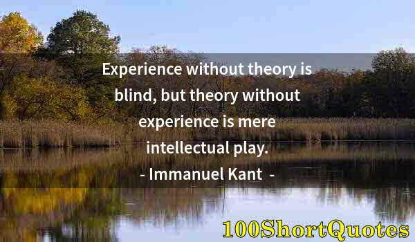 Quote by Albert Einstein: Experience without theory is blind, but theory without experience is mere intellectual play.