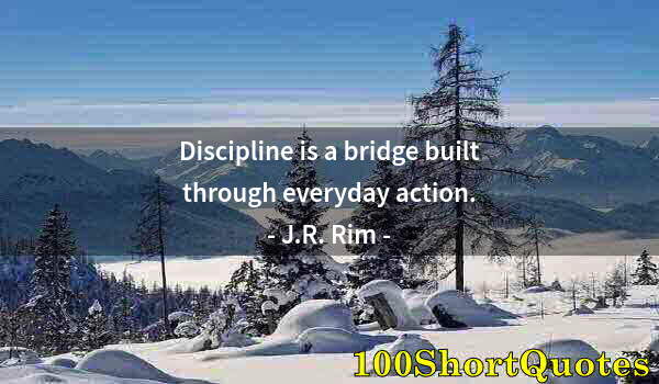 Quote by Albert Einstein: Discipline is a bridge built through everyday action.