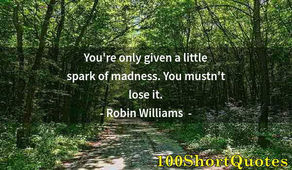 Quote by Albert Einstein: You're only given a little spark of madness. You mustn't lose it.