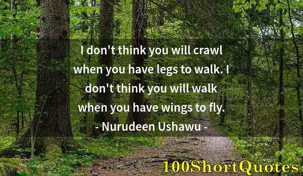 Quote by Albert Einstein: I don't think you will crawl when you have legs to walk. I don't think you will walk when you have w...