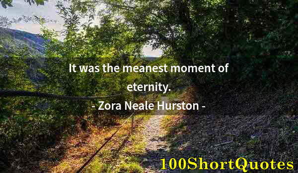 Quote by Albert Einstein: It was the meanest moment of eternity.