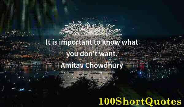 Quote by Albert Einstein: It is important to know what you don't want.