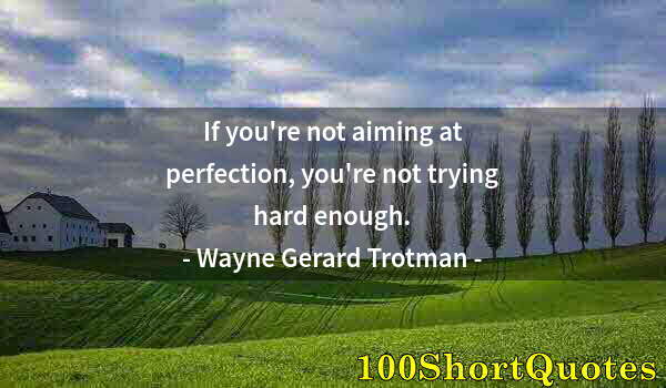 Quote by Albert Einstein: If you're not aiming at perfection, you're not trying hard enough.