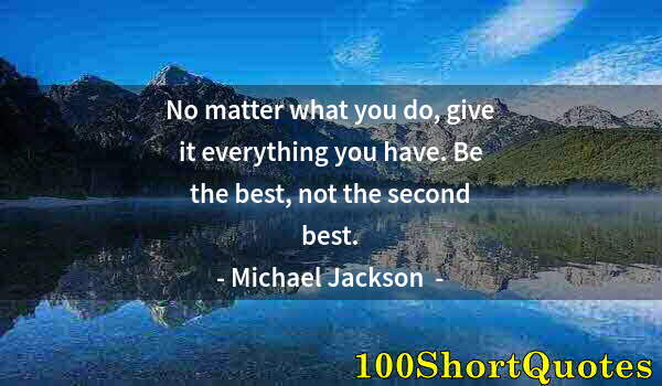 Quote by Albert Einstein: No matter what you do, give it everything you have. Be the best, not the second best.