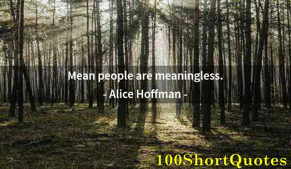 Quote by Albert Einstein: Mean people are meaningless.