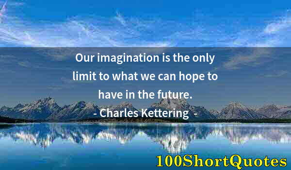 Quote by Albert Einstein: Our imagination is the only limit to what we can hope to have in the future.