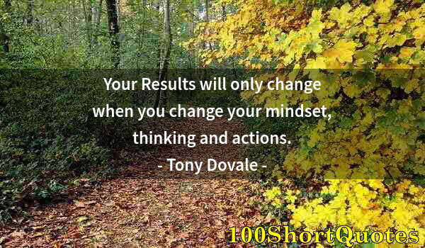 Quote by Albert Einstein: Your Results will only change when you change your mindset, thinking and actions.