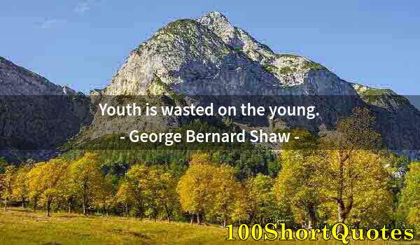 Quote by Albert Einstein: Youth is wasted on the young.