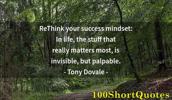 Quote by Albert Einstein: ReThink your success mindset: In life, the stuff that really matters most, is invisible, but palpabl...