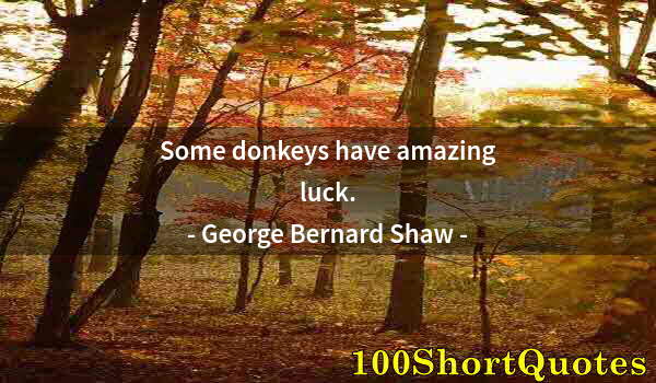 Quote by Albert Einstein: Some donkeys have amazing luck.