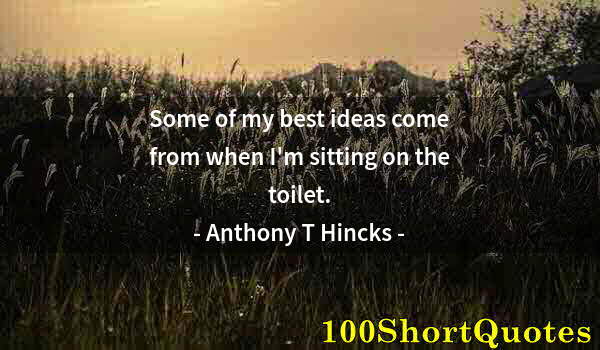 Quote by Albert Einstein: Some of my best ideas come from when I'm sitting on the toilet.