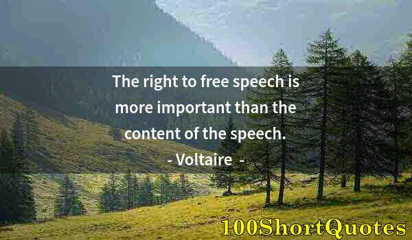 Quote by Albert Einstein: The right to free speech is more important than the content of the speech.