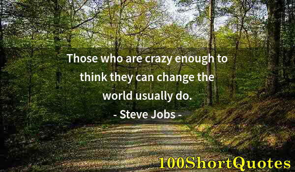 Quote by Albert Einstein: Those who are crazy enough to think they can change the world usually do.