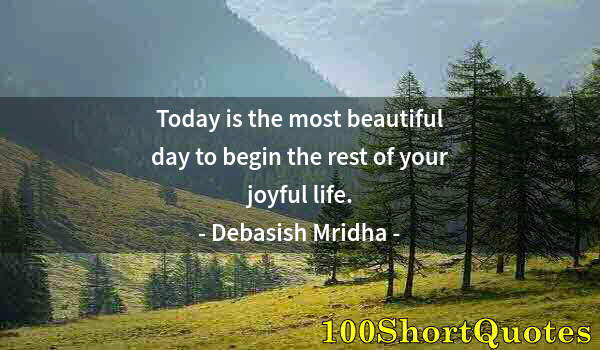 Quote by Albert Einstein: Today is the most beautiful day to begin the rest of your joyful life.