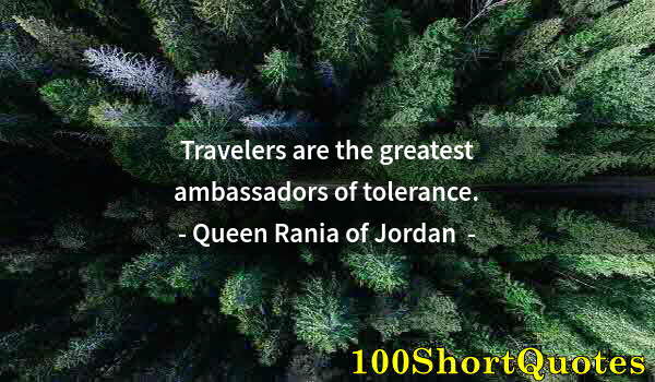 Quote by Albert Einstein: Travelers are the greatest ambassadors of tolerance.