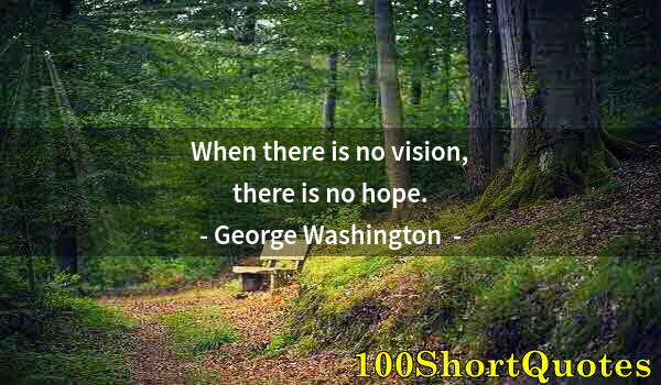Quote by Albert Einstein: When there is no vision, there is no hope.