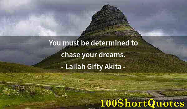 Quote by Albert Einstein: You must be determined to chase your dreams.