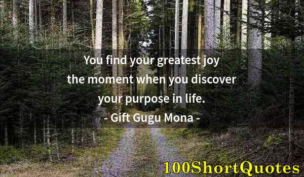 Quote by Albert Einstein: You find your greatest joy the moment when you discover your purpose in life.