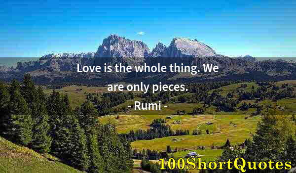 Quote by Albert Einstein: Love is the whole thing. We are only pieces.
