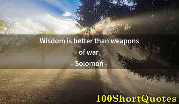 Quote by Albert Einstein: Wisdom is better than weapons of war.