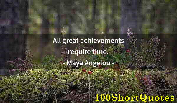 Quote by Albert Einstein: All great achievements require time.