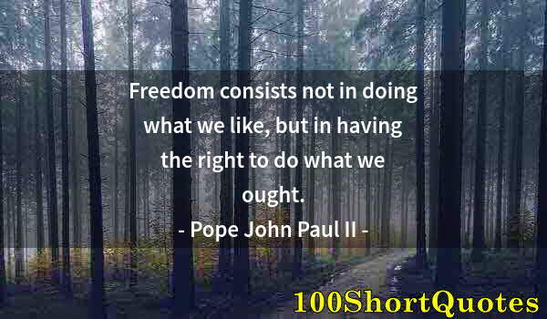 Quote by Albert Einstein: Freedom consists not in doing what we like, but in having the right to do what we ought.