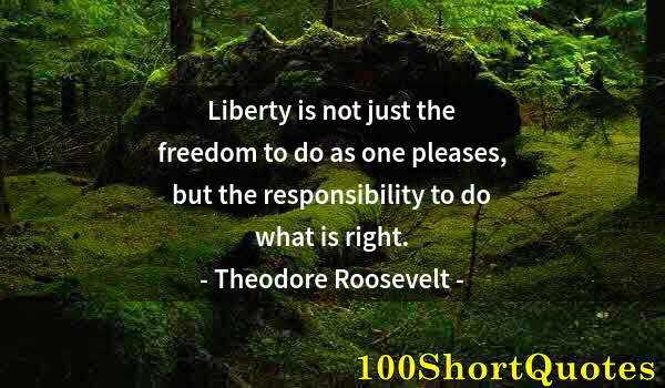 Quote by Albert Einstein: Liberty is not just the freedom to do as one pleases, but the responsibility to do what is right.