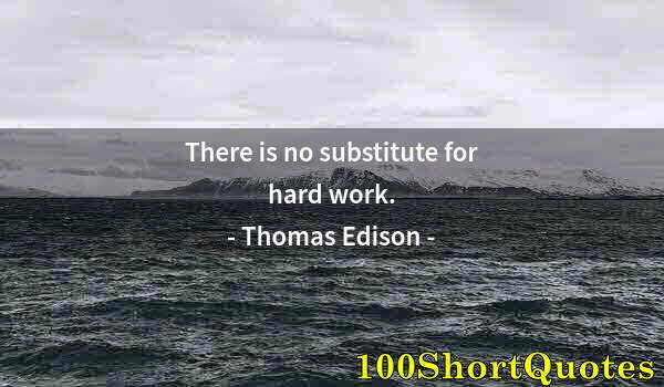 Quote by Albert Einstein: There is no substitute for hard work.