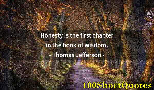 Quote by Albert Einstein: Honesty is the first chapter in the book of wisdom.