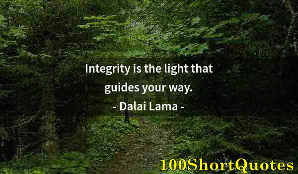 Quote by Albert Einstein: Integrity is the light that guides your way.