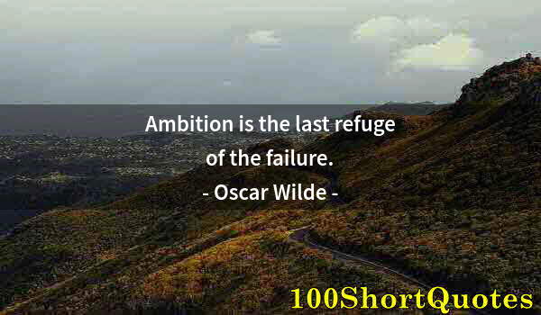 Quote by Albert Einstein: Ambition is the last refuge of the failure.