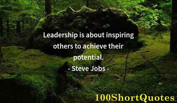 Quote by Albert Einstein: Leadership is about inspiring others to achieve their potential.