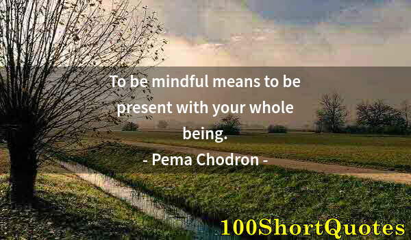 Quote by Albert Einstein: To be mindful means to be present with your whole being.
