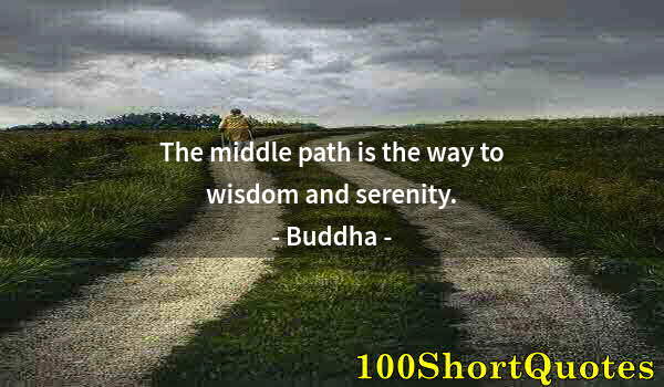 Quote by Albert Einstein: The middle path is the way to wisdom and serenity.