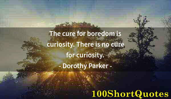 Quote by Albert Einstein: The cure for boredom is curiosity. There is no cure for curiosity.